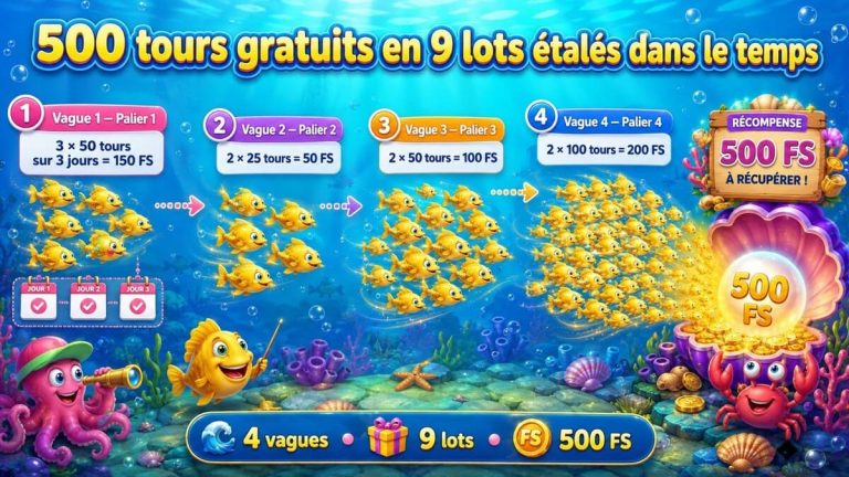 tours gratuits Spinfin Casino